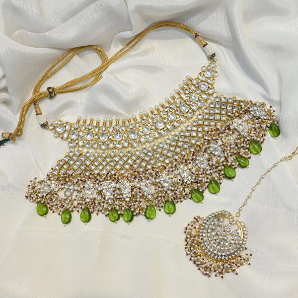 Pahal Necklace With Earrings and Tika