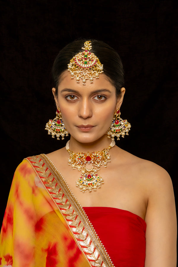 Juhi Choker with Earrings and Tika