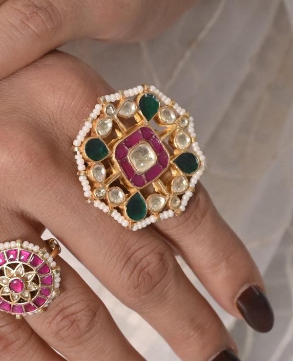 Aka Multi Jadau Kundan Ring