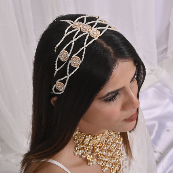 Virburnam Pearl Kundan Headband