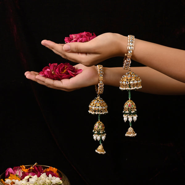 Kimya Kundan Kaleera With Bangle