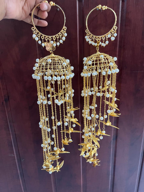 Prishti Luxurious Gold Pated Bridal Kaleera with Dangling Charms