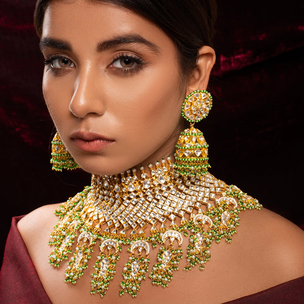 Aayat Fish Kundan Necklace Set