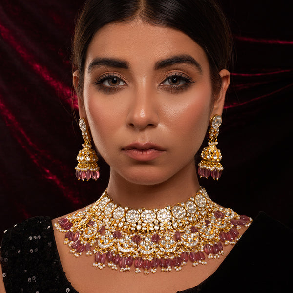 Roozi Jadau Kundan Necklace Set