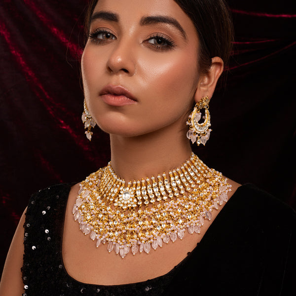 Dreev Jadau Kundan Necklace Set