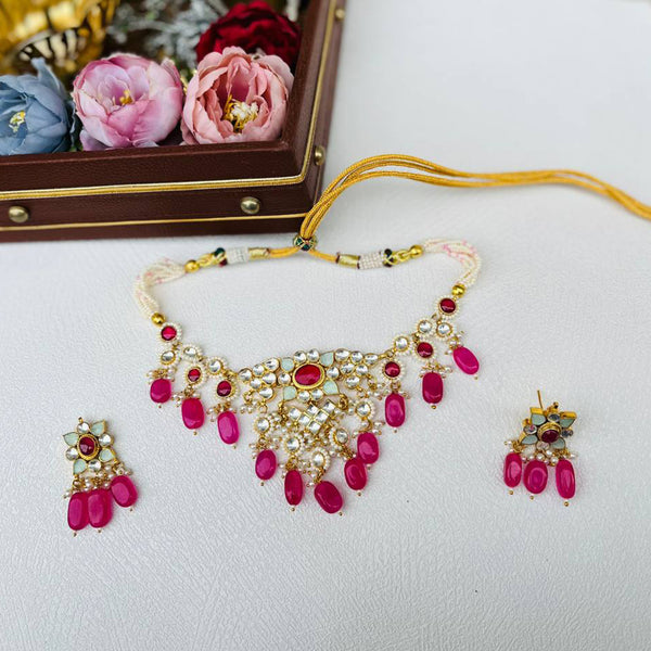 Noor Pink Star Choker Set