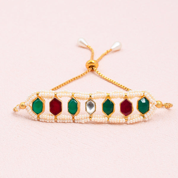 Sukritham Multicolor Kundan Bracelet