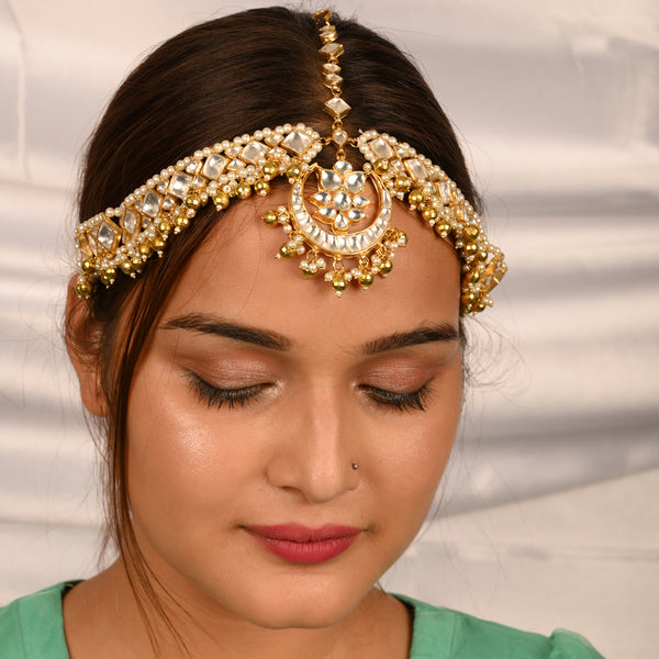 Calla Jadau Kundan Headband/Sheeshphool