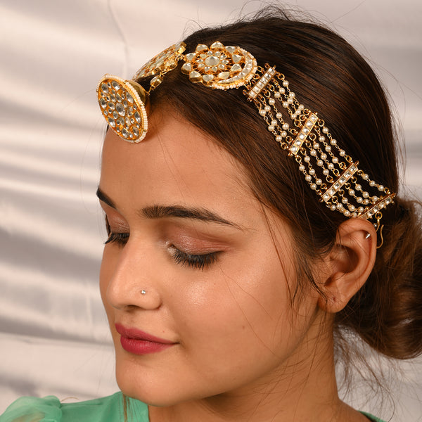 Eva Jadau Borla Headband/Sheeshphool