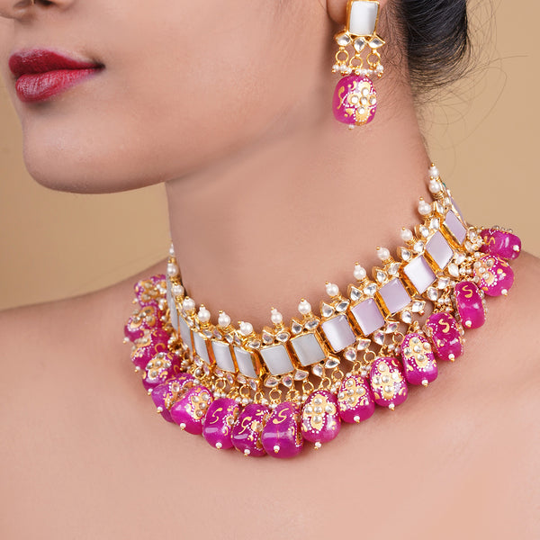 Neeti Mother of Pearl Choker Set