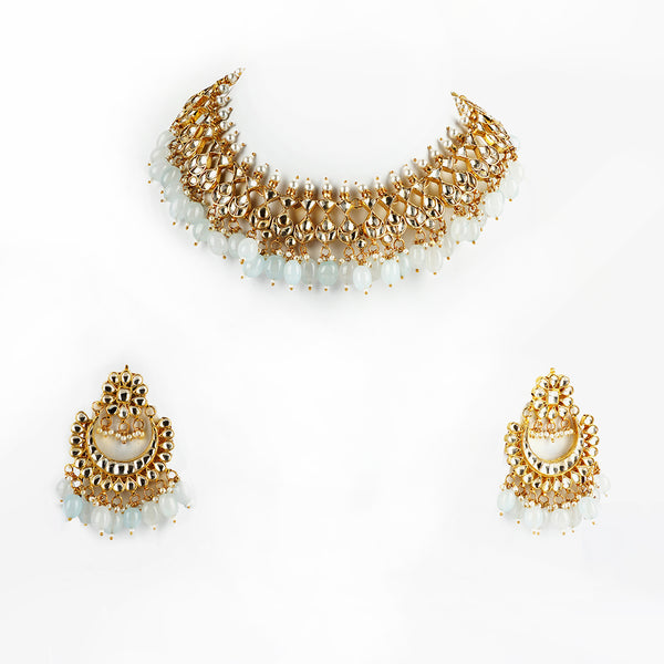 Victoria Jadau Kundan Necklace Set