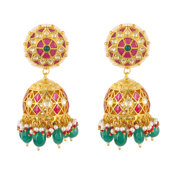 Baru Kundan Jhumkas